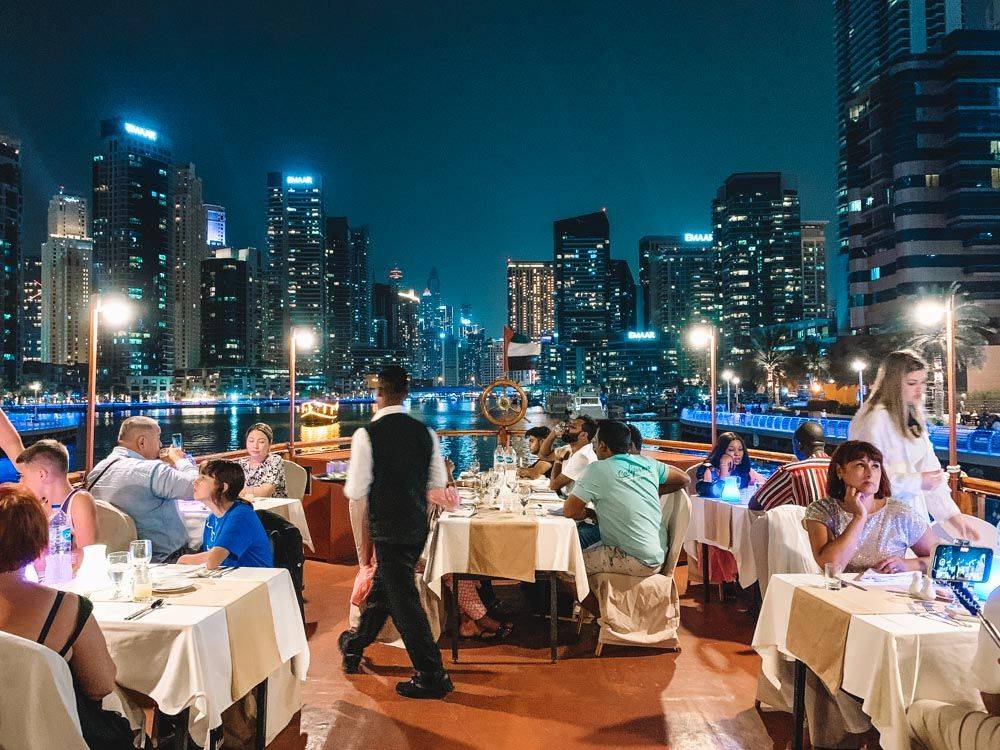 Dinner on Boat, Classic Dubai Creek Dhow